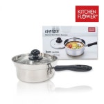 인덕션 라면 냄비 세라믹 스텐 키친플라워 사각 편수 16cm : 리빙트렌드샵