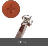 가죽 스탬프 공예 작업용 전문 테두리 도장 도구 2개(109+84-92) : 글로벌-픽