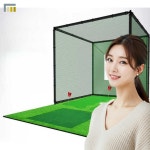 미니 골프 연습 케이지 실내외 스윙타격망 휴대형 골프연습장 : 원주마트7