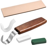 SPEEDWOX 가죽 스트랩과 연마 컴파운드가 포함된 나무 조각 칼 스푼 볼 컵 도구 초급 및 전문 휘틀링 목공예 DIY 프로젝트를 위한 : 굿페이샵