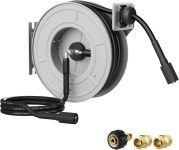 기린 공구 압력 세척 호스 릴 65피트 접이식 파워 헤비 듀티 벽 /바닥 장착 3200 PSI 실버 : 도경직구