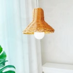 등갓 라탄등 조명갓 내추럴 라탄 식탁 거실 카페 감성 소품 : PD스윔