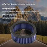 AHL 모터사이클 고유량 공기 필터 재사용 가능 청정기 할리 모델 S&S 슈퍼 E 및 G 시리즈 Carb /카뷰레터와 호환되며 티어드롭 세척 12-579... 