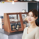 우드 베이커리 쇼케이스 카페 진열대 디저트 정리함 보관함 : 오키별내9