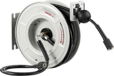 도구 일일 접이식 압력 세척 호스 릴 60 FT x 1 /4 u201D 헤비 듀티 파워 3600 PSI 자동 되감기 벽 /바닥 장착 : 도경직구