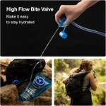 하이킹 백팩용 에버펀 하이드레이션 블래더 2L/3L 물 저장소 탈착식 호스 및 고유량 인체공학적 바이트 밸브가 있는 누수 방지 자전거 타기... 