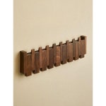 홈스타일링 원목 옷걸이 블랙월넛 8개 가구입문펀치방지 접이식 벽걸이형 : 온더글로브상점
