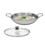 원플러스찌개&볶음북구점 | 스테인리스 전골냄비 양수뚜껑 인덕션 겸용 대형 찌개 30cm : 언코드랩스
