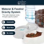 그린본 그래비티 피더 & 워터러 번들의 휴먼 소사이어티 - 내구성 반려동물 안전 미끄럼 방지 청소하기 쉬운 반려동물용 : 픽스나인파파