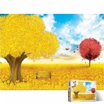 직소퍼즐 1000피스 황금 나무 일러스트 조각 하늘 풍경 : 딸부자숍