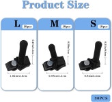 30개 지퍼 수리 키트 범용 고정기 플라스틱 탈착식 풀 교체용 퀵 인스톨 헤드 가방에 재봉 필요 없음 수하물 재킷(3가지 크기) : 사올래
