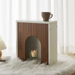 벽난로 모양 미니 콘솔 400 소형 장식장 아치형 템바보드 원룸 인테리어 작은 : 공간의감각