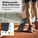 (DS-A1W0) 갤럭시 A36 / A56 5G 카드 홀더 및 360도 회전 링 킥스탠드 스탠드 케이스 6.7 2025 커버 - 블랙 : 글로직