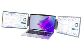 제이씨링크 14인치 FHD IPS 트리플 스크린 휴대용 확장 모니터 : 산업용컴퓨터PC