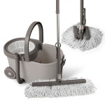 마대 삼정 스핀 청소기 접이식 세트 대형 업소용 걸레 화장실 카페 : 해피링링