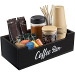 KISENG 커피 포드 바 스테이션 나무 13인치 X 7인치 4인치 조리대용 정리함 티 에스프레소 컵 수납함 검정색 2019036 : 레드허니몰