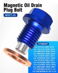 JFG 레이싱 더트 바이크 M10x1.25 마그네틱 오일 드레인 플러그 볼트 YZ125 05-24 /YZ125X 20-22 /DRZ400S 00-09 11-23 /DRZ400SM... 