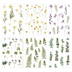 플라워 스티커 PET 투명 칼선 꽃 PVC 다꾸 꾸밈 폴꾸 다이어리 페 : 미남로스토어