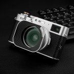 후지필름 후지 파인픽스 X100S X100T X70 X100F X100V 카메라용 캡이 있는 49mm 어댑터 링으로 설계된 Haoge LH-ES3 사각형 메탈 렌즈... 