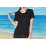 Aone 여성 텐셀 소프트 반팔 런닝 상의 3부 : 하나야카