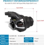 에어루자라 2-Pcs 바이크 우회전 레버 SL-RS35 3/6 스피드 트위스트 그립 시프터 산악 핸들바 Black RS35-6R : Suit-Kr