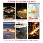 적외선 온도계 디지털 -37°F~932°F(-32°C~400°C) IR 온도 건(사람에게 적합하지 않음) 요리 튀김 주방 바비큐 고기 설탕 냉동고에... 