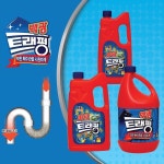 백광 파워 트래펑 6개 1L 2L 4L 배수구 화장실 배수관 하수구 클리너 변기 싱크대 막힘 트래펑 2Lx6개 : 포안직구