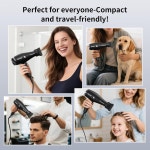 리얼에어 살롱 헤어 드라이어 전문 블로우 AC 모터 고속 건조 2단 속도 3단 열 설정 쿨 버튼 컬리 및 스트레이트 헤어를 위한 디퓨저 노즐 농축기... 