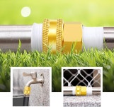 리토랑주 2팩 무연 황동 정원 호스 나사 3 /4 GHT에서 1 /2 NPT 피팅 연결 그린 썸 퀵 스위블 커넥터 어댑터 더블 암 x 파이프 2 PCS Female... 