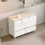 1000x400 폭넓은 3단 7칸 낮은 템바보드 다리 서랍장 : 명성유통사