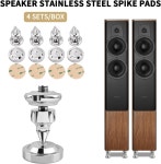 YYTCG 스피커 절연 스파이크 및 턴테이블용 316 스테인리스강 방진 발 음질 향상을 위한 손 광택 원뿔형 디자인(M10) M6 : 더블비스토어1
