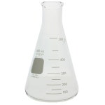 코닝 4980-500 파이렉스 좁은 입 삼각 플라스크 헤비 듀티 림 100mL 용량-500mL 용량 눈금 범위 고무 스토퍼 번호 7 101mm 직경 SINGLE... 