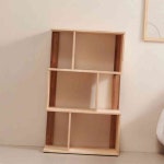 뚜기쩡이 H6881 고무나무 3단 우측형 책장 예쁜책꽂이 인테리어책장 : 뚜기쩡이