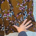 꽃무늬 따듯한 밴드 바지 여 27 J5952 : 스카이빈티지