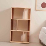 뚜기쩡이 H6880 고무나무 3단 좌측형 책장 거실책꽂이 : 뚜기쩡이