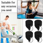 스트레칭을 위한 12팩 요가 스트랩 필라테스 헬스 피트니스 유연성 훈련을 조절 가능한 D 링 버클이 있는 6피트 높이의 검은색 운동 밴드 남성... 