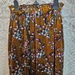 꽃무늬 따듯한 밴드 바지 여 27 J5952 : 스카이빈티지