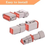 암리버 174Pcs 12 키트 DT 시리즈 커넥터 2 3 4 6 8 핀 도이치 커넥터용 크기 16 스탬핑 접점 IP68 방수 자동차 전기 플러그 : 에델직구