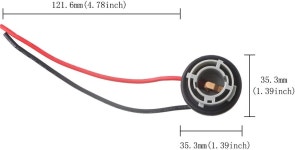 표준 1156 LED 전구 소켓 홀더 자동차 플라스틱 방수 턴 시그널 테일 스톱 리어 브레이크 라이트 베이스 하네스 플러그 커넥터 사전 배선 : 몽몽잡
