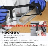 FIRSTINFO H5441 금속 알루미늄 마이터 박스 9.8인치 수동 톱용 미터 3개 절단 각도 및 고정 나사 포함 Small Mitre Box : 블루배리마켓