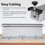 FIRSTINFO H5441 금속 알루미늄 마이터 박스 9.8인치 수동 톱용 미터 3개 절단 각도 및 고정 나사 포함 Small Mitre Box : 블루배리마켓