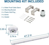 DAKASON 4FT LED 베이퍼 타이트 라이트 60W 6600lm (120W 동일) 방수 아웃도어 샵 5000K IP65 100-277V 주차장 세차장 UL용 프로텍션... 