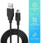 PS3 컨트롤러용 토핏 2팩 미니 USB 케이블 PlayStation 3 이동용 6피트 데이터 충전 코드 TI-84 플러스 CE 계산기 디지털 카메라 : 담스포어