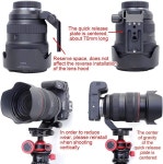 iShoot 74.5mm 금속 삼각대 장착 링 렌즈 칼라 캐논 RF 28-70mm f/2L USM과 호환 지지 홀더 브래킷 하단은 Arca-Swiss Fit 퀵 릴리스... 