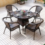 등나무 카페 체어 라탄의자 세트 커피숍 라운지 A. 쿠션 무료 증정 의자 4개 90cm : 공칠마트