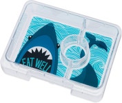 얌박스 스낵 박스 - 3칸 누수 방지 벤토 도시락 (서프 샤크) Fifi Pink with Rainbow : 월드셀렉션