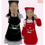 [ANINARA] 헬로캣 아동 앞치마세트 : 씨유니