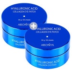 [아로닉스] 히알루론산 콜라겐 아이패치 90g x2 [메디플라워] 콜라겐 안티 링클 아이패치 90g 60매 x2 : 씨유니