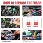 퓨즈 구색 키트 블레이드 오토모티브 및 클립(2A 3A 5A 7.5A 10A 15A 20A 25A 30A 35A) RV 트럭 모터사이클 캠핑카 SUV용 미니 : 스마일리프