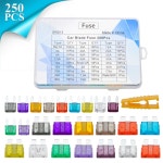 보트 트럭용 250PCS 차량 블레이드 퓨즈 모음 키트 오토 표준 및 미니 (2A / 3A 5A 7.5A 10A 15A 20A 25A 30A 35A 40A 45A : 스마일리프